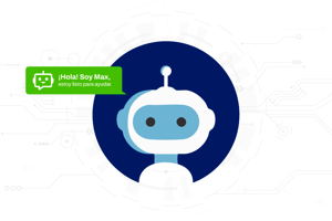 Asistente virtual Max en la web de Vestiva ofreciendo ayuda personalizada en inversiones y productos financieros